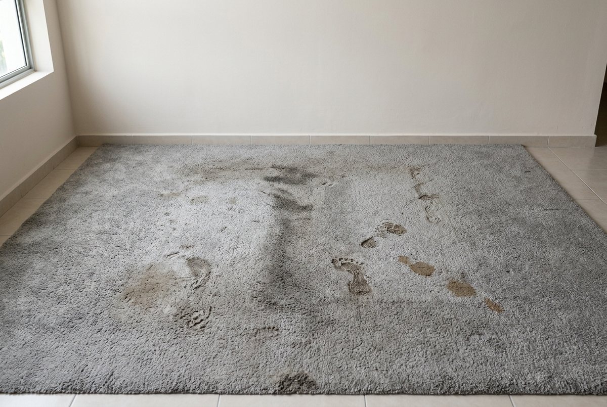 UltraRevive carpet cleaning - dirty before a professional deep clean