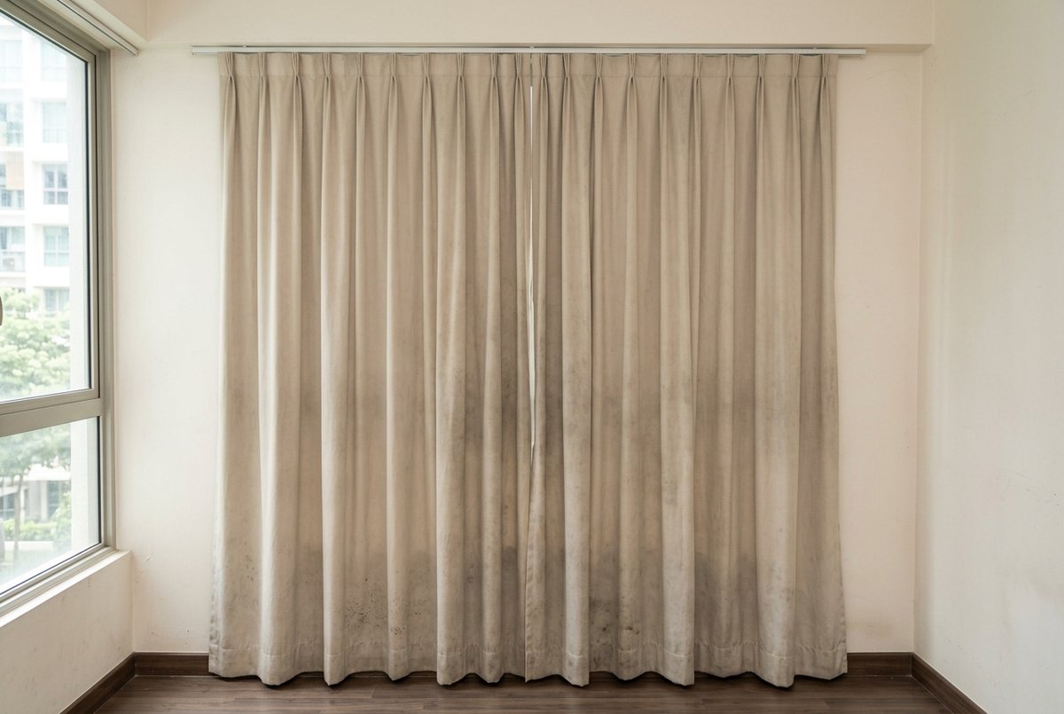 UltraRevive curtains cleaning - dirty before a professional deep clean