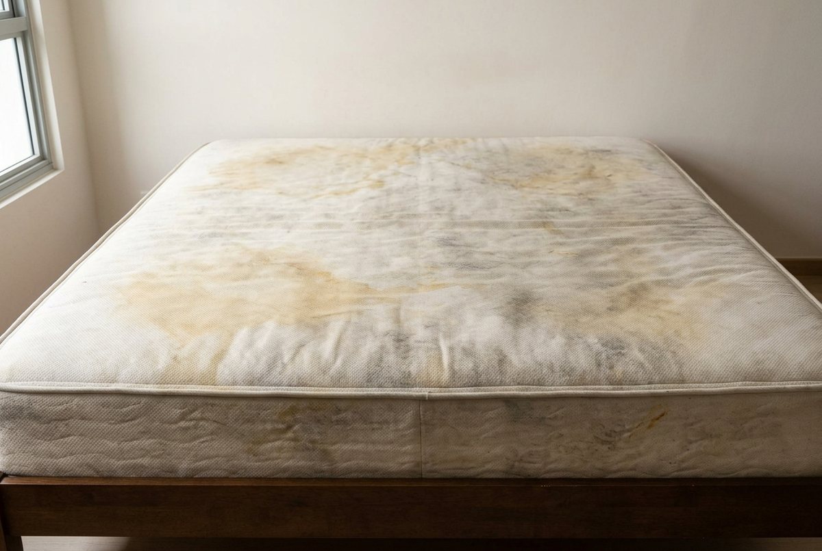 UltraRevive mattress cleaning - dirty before a professional deep clean