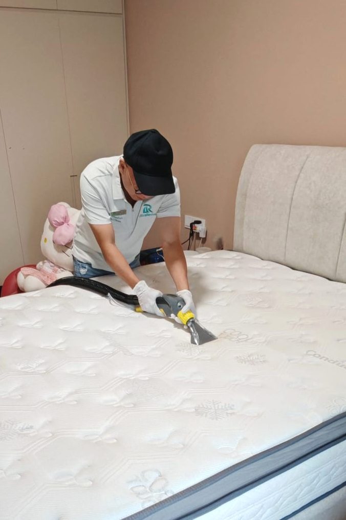 UltraRevive mattress sanitisation in a Singapore family home